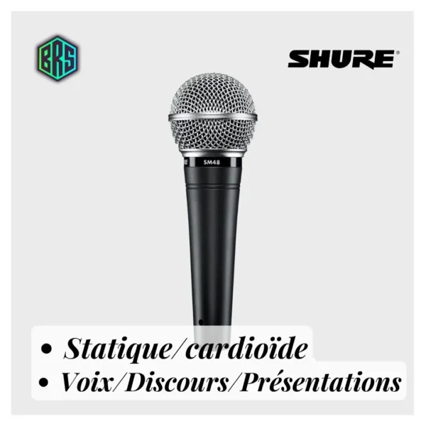 Microphone mosquée miscrous conférences SM48 LC Shure Algérie