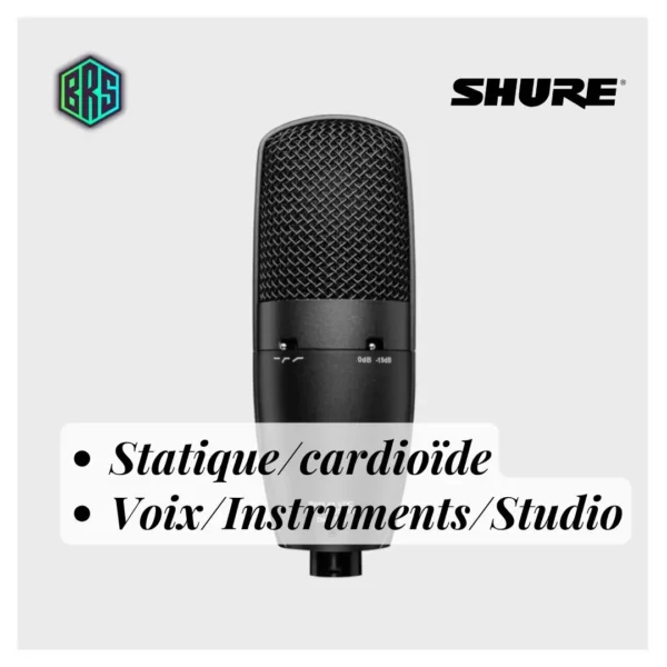 SM27 Shure Microphone voix chant instruments studio statique