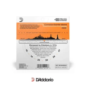 D’Addario EJ15 – Cordes de guitare acoustique Phosphor Bronze Extra Light