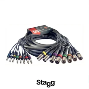 Multicâble (multicore) 8 x XLR femelle – 8 x jack mâle 3,5 mm, 5 m